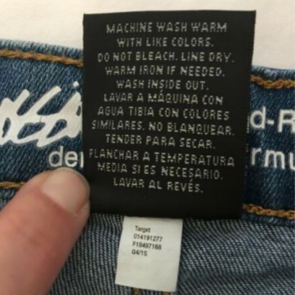 Size 00 24 Denim Cuffed Bermuda Shorts Stretch - Picture 5 of 8